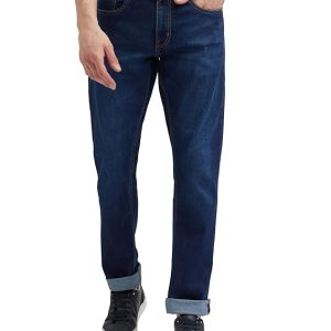 Peter England Men's Tapered Fit Mid Rise Jeans