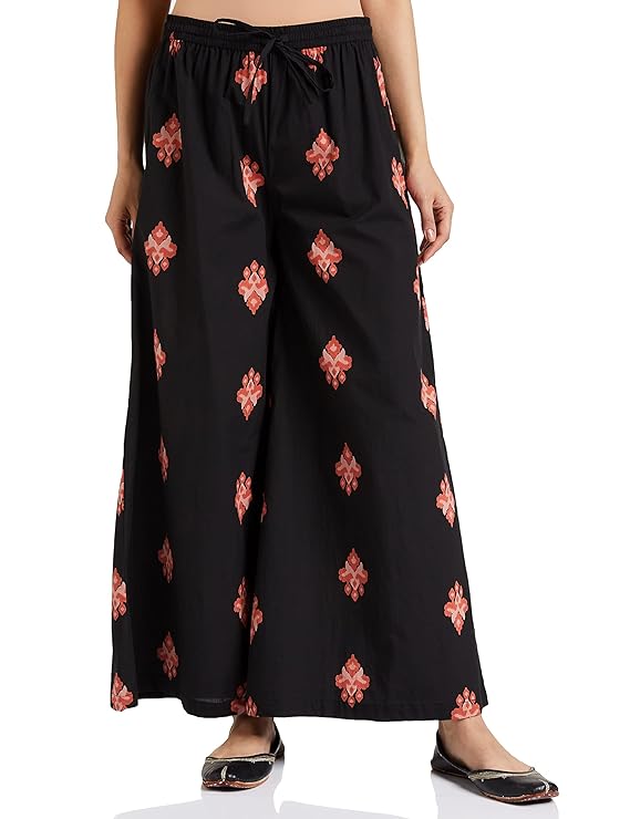 Amazon Brand - Myx Women's Relaxed Fit Mid Rise Palazzo