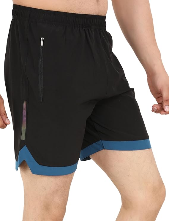 NINQ Mens 2 Pack Polyester Yoga Short Men Summer Running Gym Sports Shorts with Pockets Shorts for Men - Image 4
