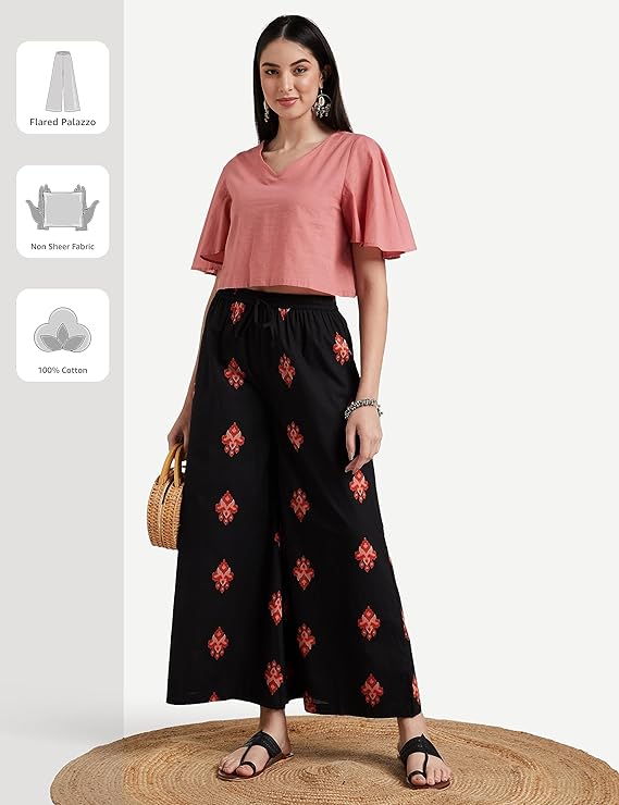 Amazon Brand - Myx Women's Relaxed Fit Mid Rise Palazzo - Image 2