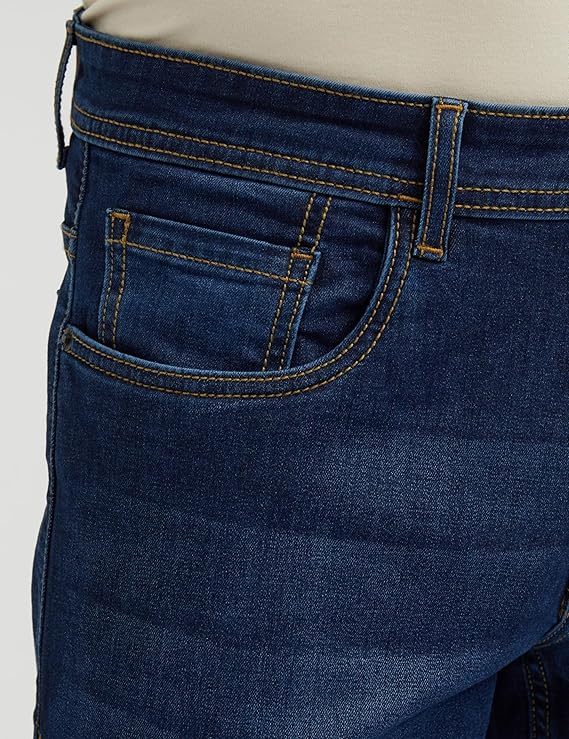 Peter England Men's Tapered Fit Mid Rise Jeans - Image 4