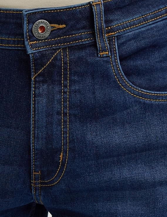 Peter England Men's Tapered Fit Mid Rise Jeans - Image 2