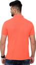 Men Solid Polo Neck Cotton Blend (220 gsm) Orange T-Shirt - Image 3